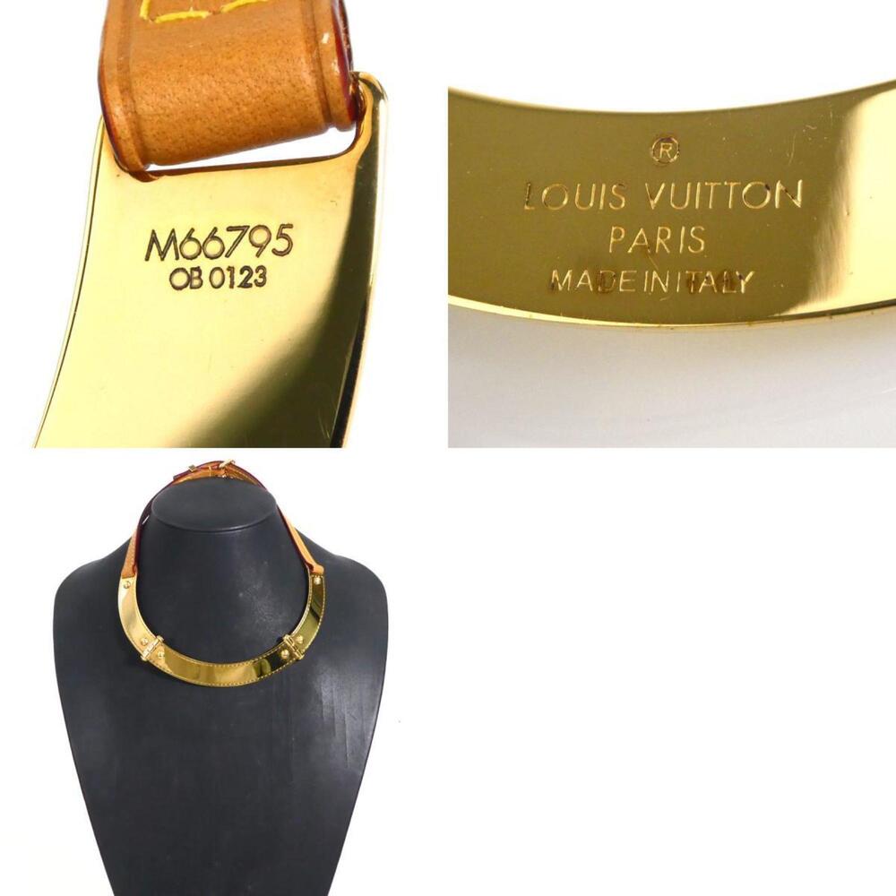 LOUIS VUITTON Brown Leather Necklace - Picture 5 of 5